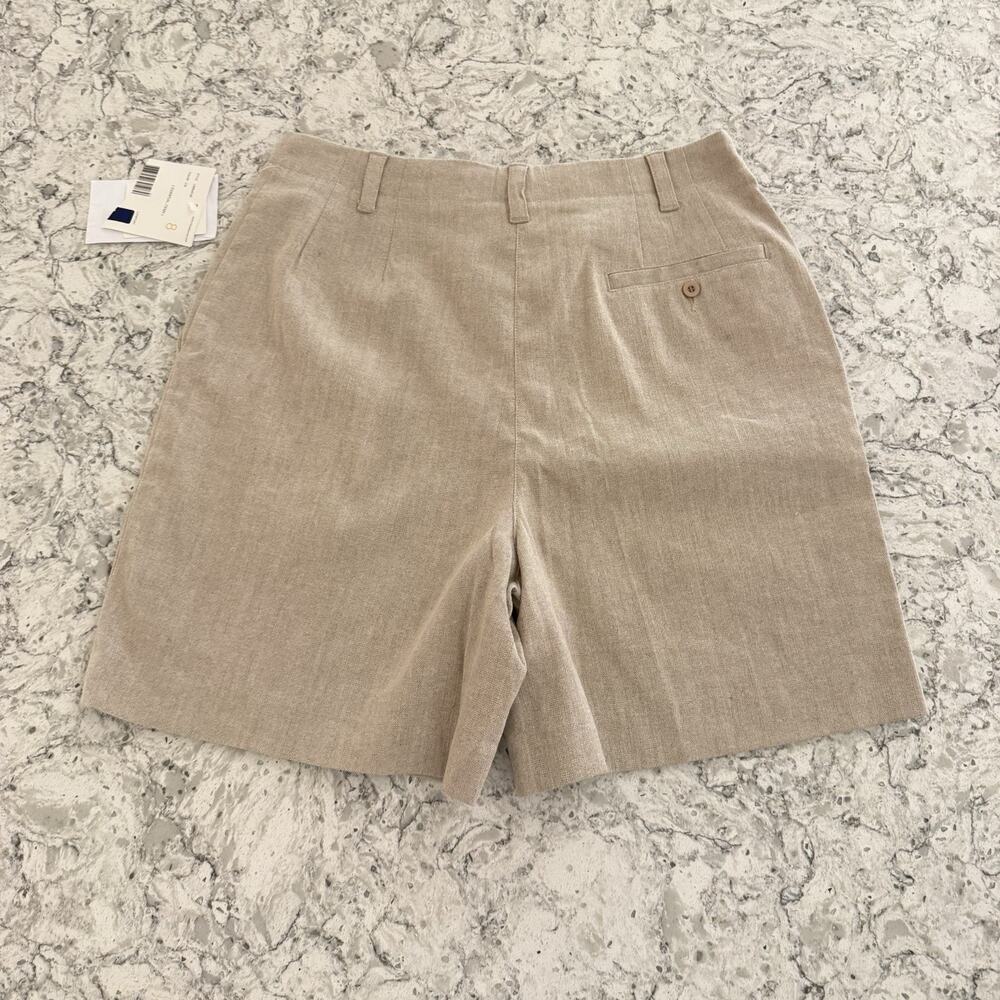 Y2K Vintage Liz Claiborne Lizsport Linen Blend Shorts Womens 8 NWT Tailored 28W - Picture 4 of 14